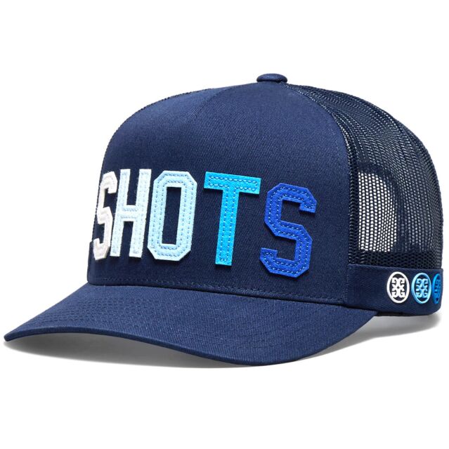 G/Fore Mens Felt Shots Trucker Breathable Pre-Curved Brim Golf Cap