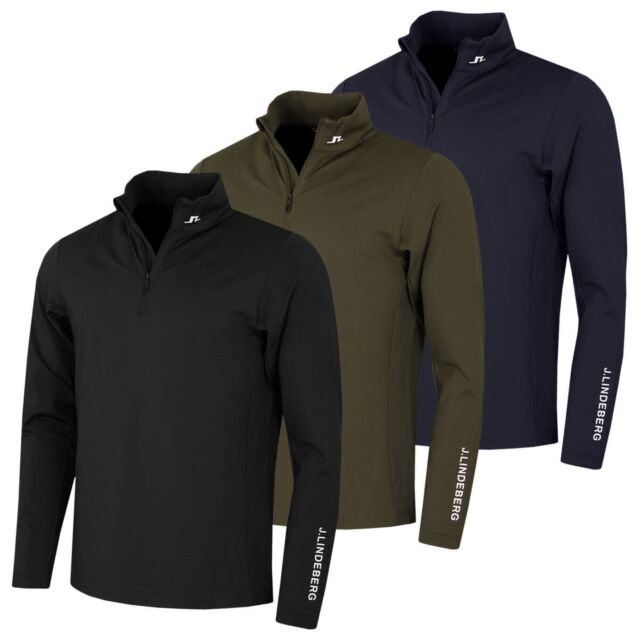 J.Lindeberg Mens Tour Tech Mid Layer 4 way Stretch Golf Sweater