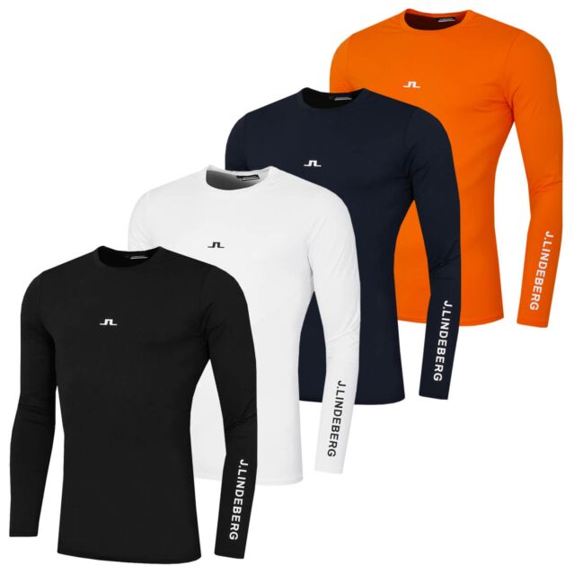 J.Lindeberg Mens Thor Moisture Wicking Long Sleeve Golf Sweater