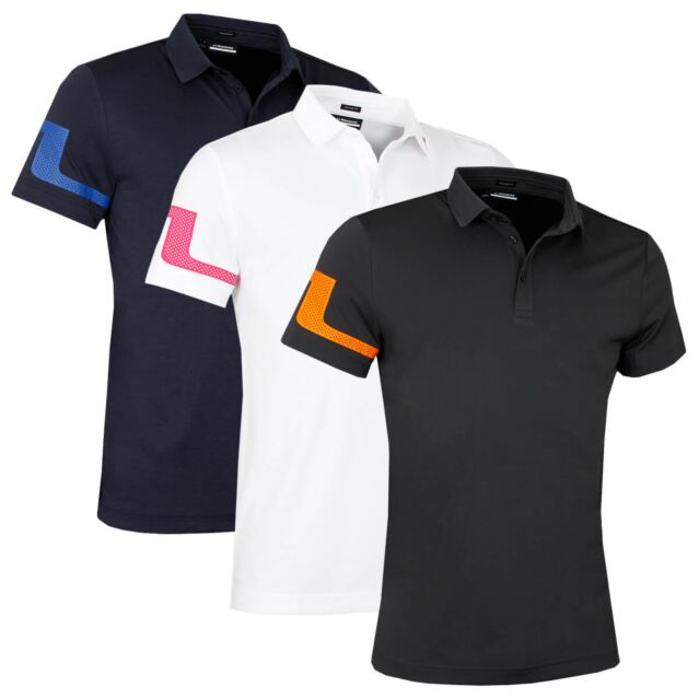 J.Lindeberg Mens Heath Regular Fit 4-Way Stretch Golf Polo Shirt