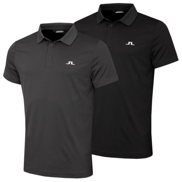 J.Lindeberg Mens Bridge Wicking Lightweight Soft Golf Polo Shirt