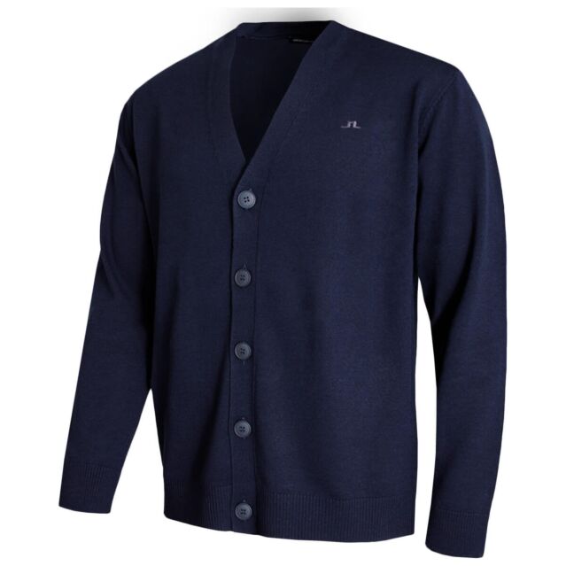 J.Lindeberg Mens Lucas Knitted Timeless Merino Wool Soft Cardigan