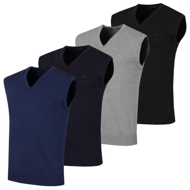 J.Lindeberg Mens Liam Merino Wool Knitted Golf Vest