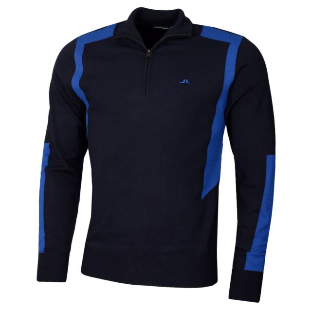 J.Lindeberg Mens Kendrick Knitted Zip Lightweight Golf Sweater