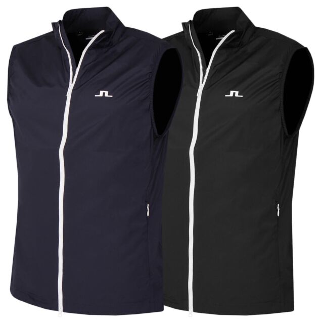 J.Lindeberg Mens Ash Light Water Repellent Packable Golf Vest