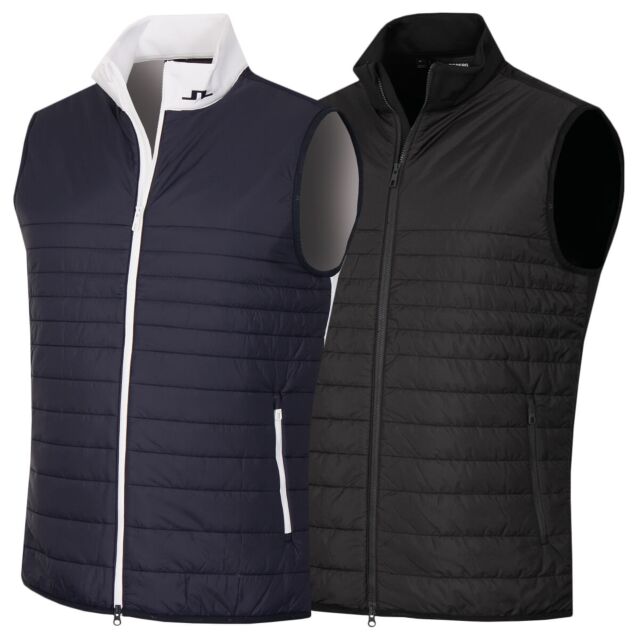J.Lindeberg Mens Martino Quilt Hybrid Water Repellent Golf Vest