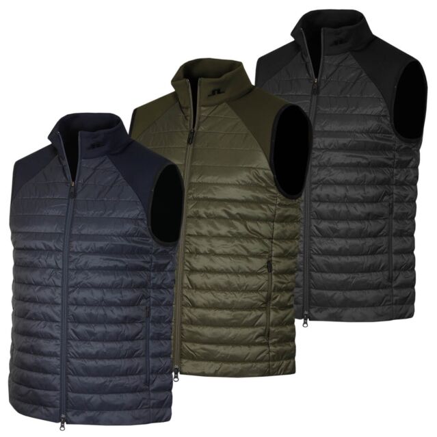 J.Lindeberg Mens Hayden Quilt Hybrid Stretch Soft Golf Vest
