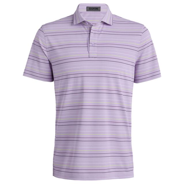G/Fore Mens Multi Stripe Piqué Performance Golf Polo Shirt
