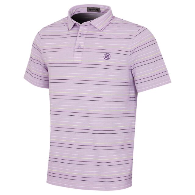 G/Fore Mens Multi Stripe Piqué Performance Golf Polo Shirt