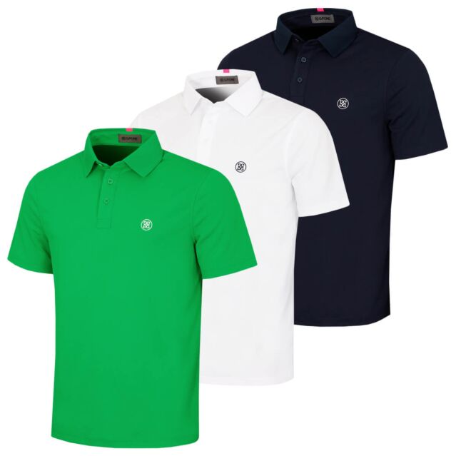 G/Fore Mens Essential Performance Pique Wicking Stretch Golf Polo Shirt