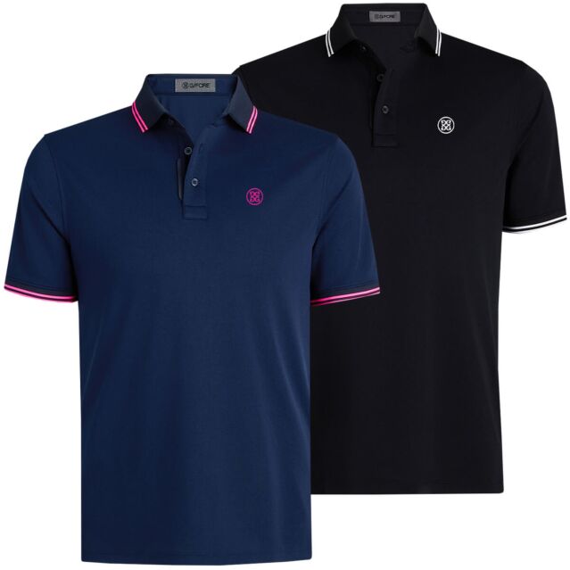 G/Fore Mens Tux Performance Pique 4-Way Stretch Wicking Golf Polo Shirt