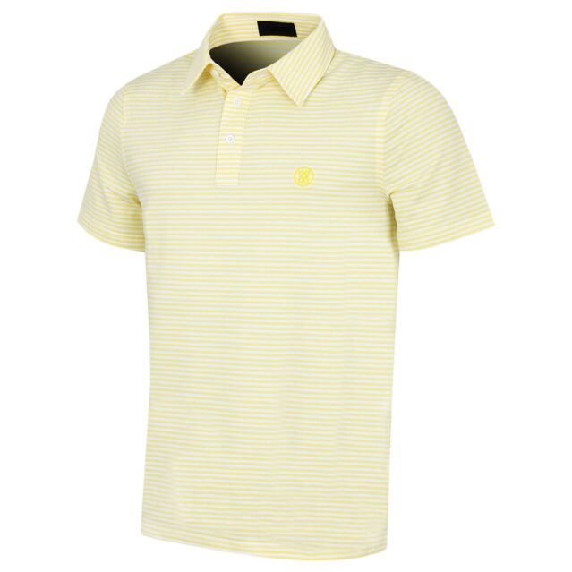 G/Fore Mens All Play Stripe Stretch Wicking Soft Golf Polo Shirt