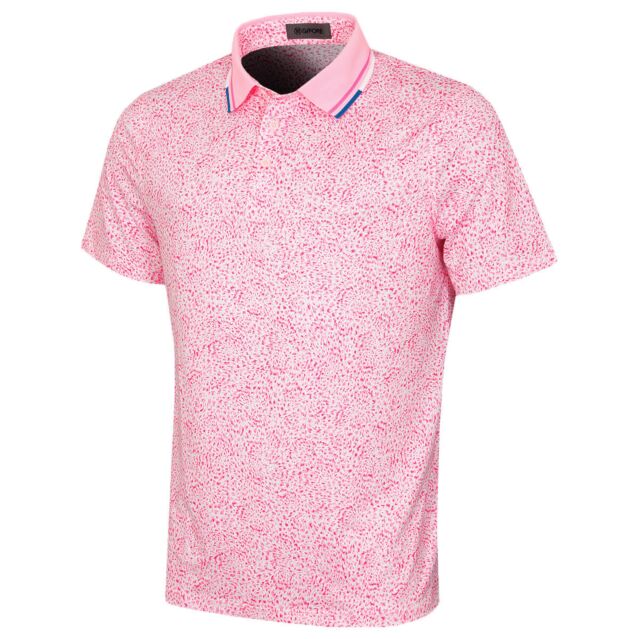 G/Fore Mens Fireworks Tech Jersey 4 Way Stretch Wicking Golf Polo Shirt