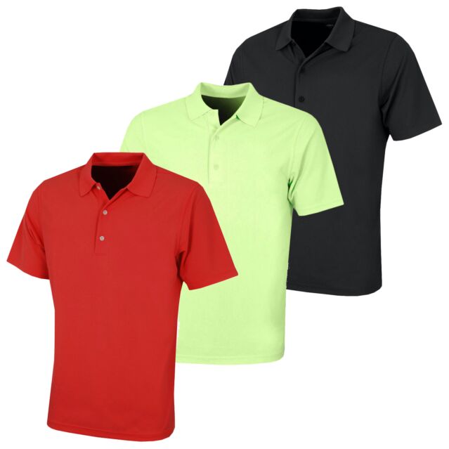 Greg Norman Mens KX04 Performance Micro Pique Plain Golf Polo Shirt