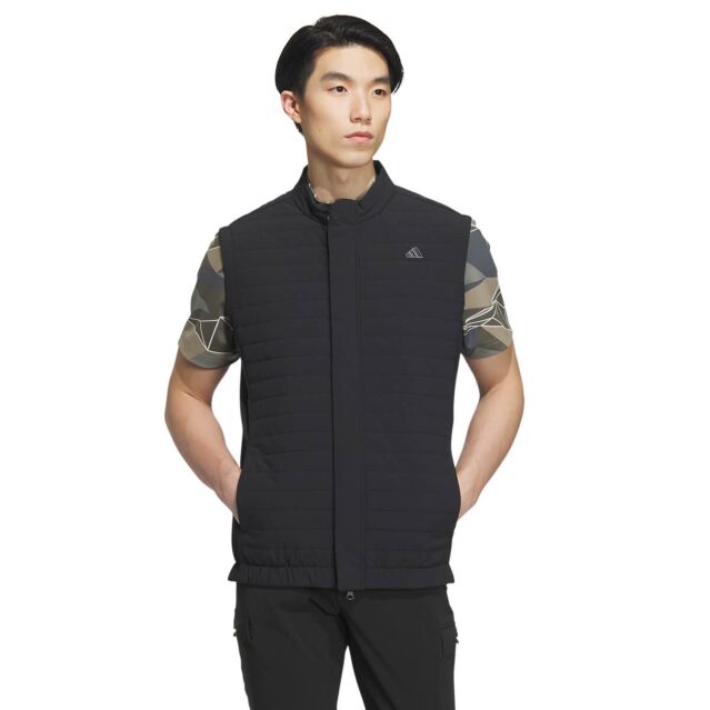 adidas Golf Mens Go-To WIND.RDY Lightweight Full Zip Padded Vest