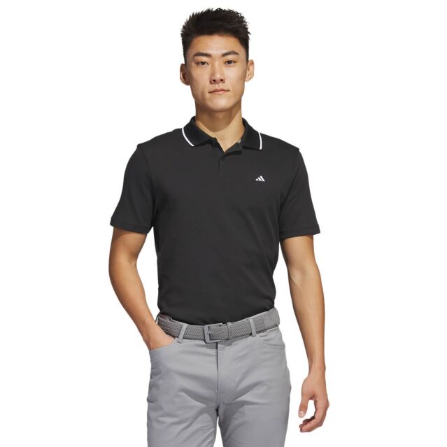adidas Golf GO-TO Pique 2 Button Chill Effect Cotton Polo Shirt