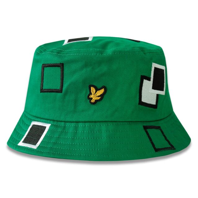 Lyle & Scott Mens Golf Square Print Low Brim Classic Bucket Hat