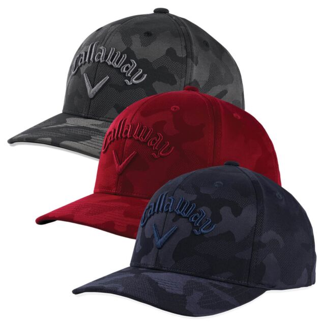Callaway Golf Mens Camo Snapback Adjustable Moisture Wicking Cap
