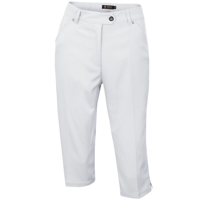Island Green Womens Metal Tab 2 Pocket Golf Capri Trousers