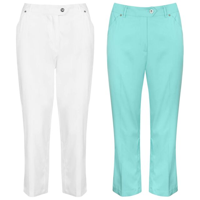 Island Green Womens 1727 Mid Length Durable Stylish Golf Trousers