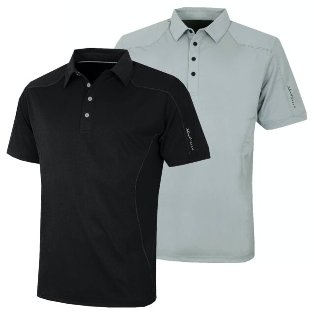 Island Green Mens IGTS1648 Performance Coolpass Golf Polo Shirt