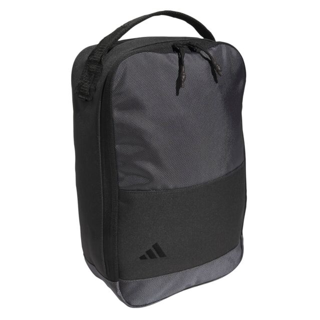 adidas Golf Mens Mesh Pocket Shoulder Strap 2-Way Zip Mesh Pocket Shoe Bag