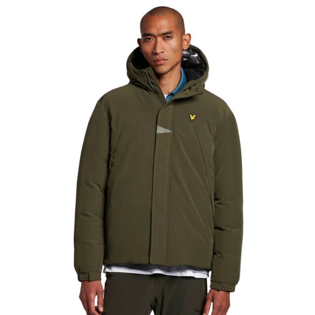 Lyle & Scott Mens Winter Insulated Utility Cut Hooded Jacket
