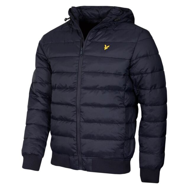 Lyle & Scott Mens Wadded Full Zip Hooded Full Zip Golf Jacket