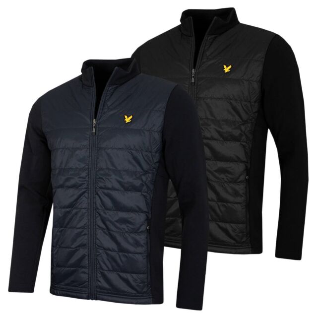 Lyle & Scott Mens Baffle Lightweight Insulated Quilted Full Zip Golf Jacket