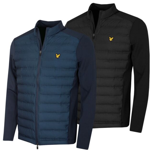 Lyle & Scott Mens Hybrid Quilted Full Zip Modern Eco-Friendly Golf Jacket