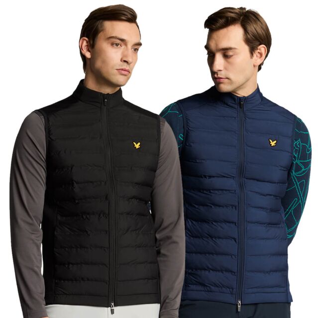 Lyle & Scott Mens Hybrid Quilted Eco-Friendly Elegant Tailored Golf Gilet