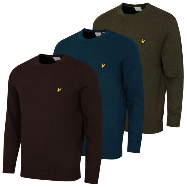 Lyle & Scott Mens Polyblend Crew Neck Pullover Golf Sweater