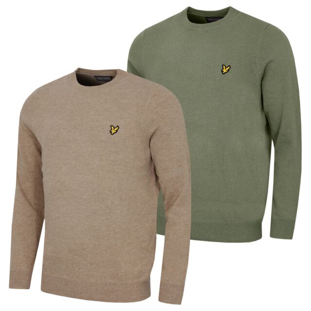 Lyle & Scott Mens Lambswool Blend Crew Neck Jumper Golf Sweater