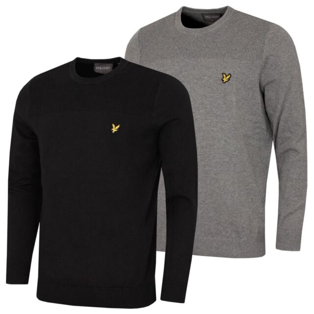 Lyle & Scott Mens 1874 Crew Neck Pullover Lightweight Golf Sweater