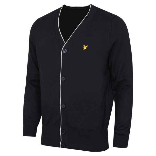 Lyle & Scott Mens Golf Lightweight Regular Fit Knitted Golf Cardigan