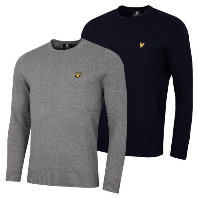 Lyle & Scott Mens Cotton Merino Lightweight Crew Neck Sweater