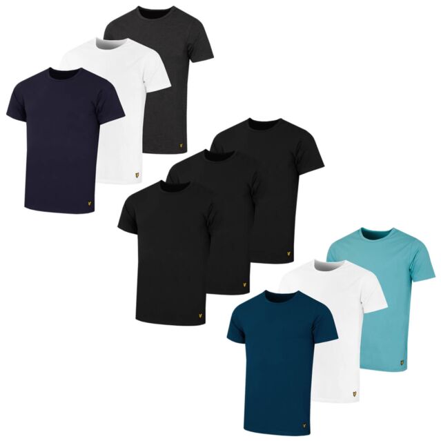 Lyle & Scott Mens Maxwell Regular Fit Cotton Blend 3-Pack T-Shirt
