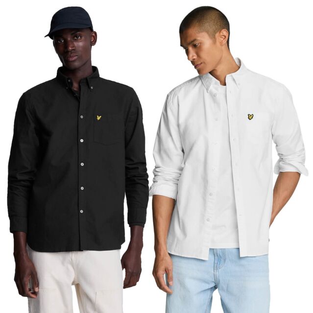 Lyle & Scott Mens 2026 Plain Oxford Collar Button Down Long Sleeved Shirt