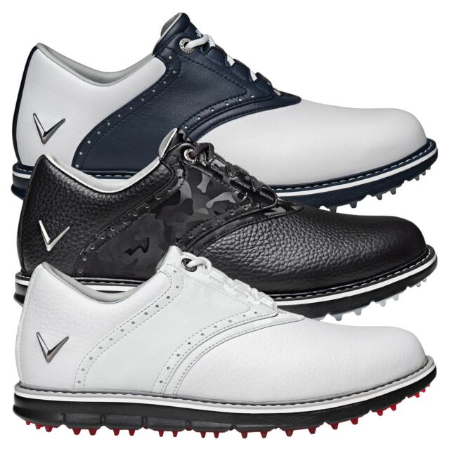 Callaway Golf Mens M597 LUX Leather Upper Spikeless Cushioned Golf Shoes