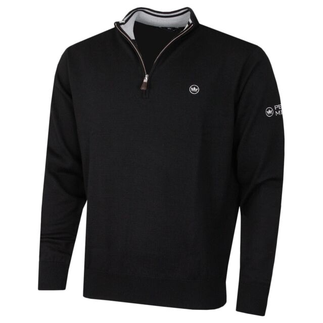 Peter Millar Mens Crown Merino Quarter Zip Golf Sweater