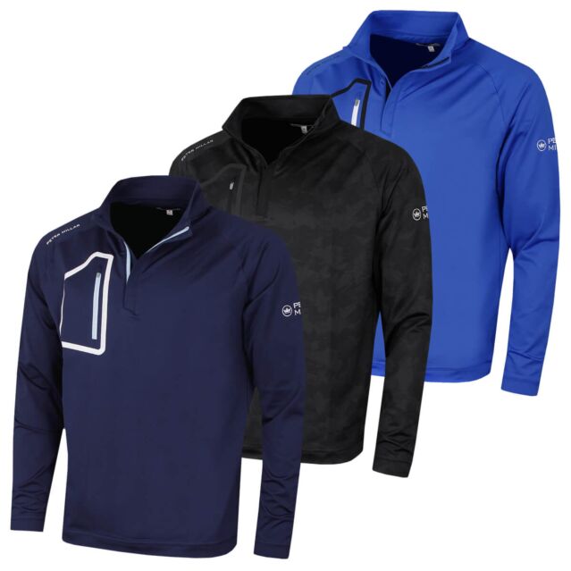 Peter Millar Mens Forge Performance Four Way Stretch 1/4 Zip Golf Sweater