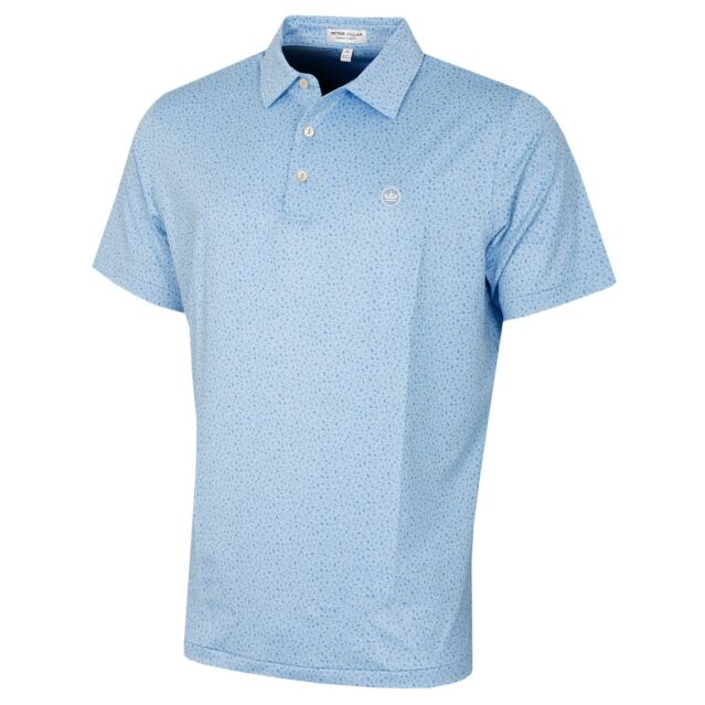 Peter Millar Mens Marine Navigation Performance Jersey Polo Shirt