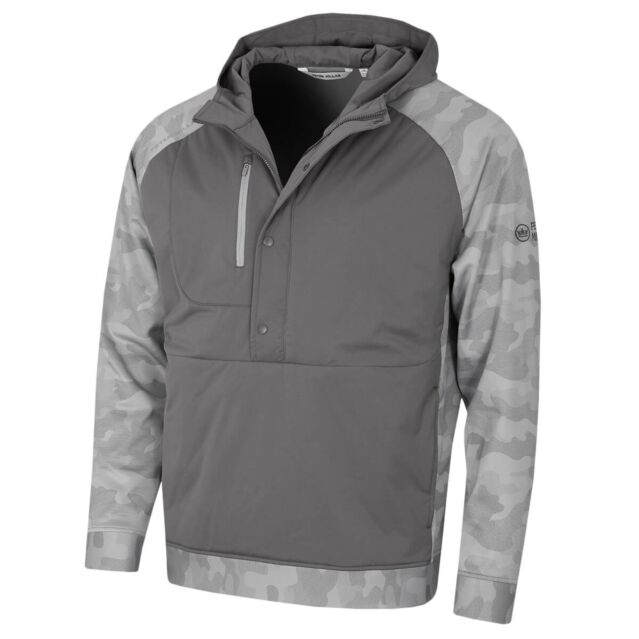 Peter Millar Mens Pursuit Half Snap Regular Fit Micro Padded Hoody