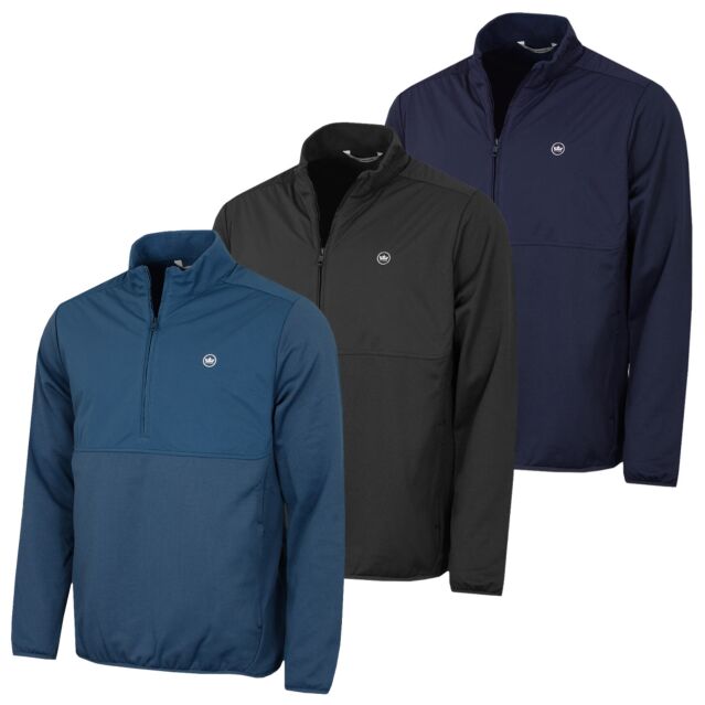 Peter Millar Mens Vail Half-Zip Water Resistant Breathable Golf Sweater