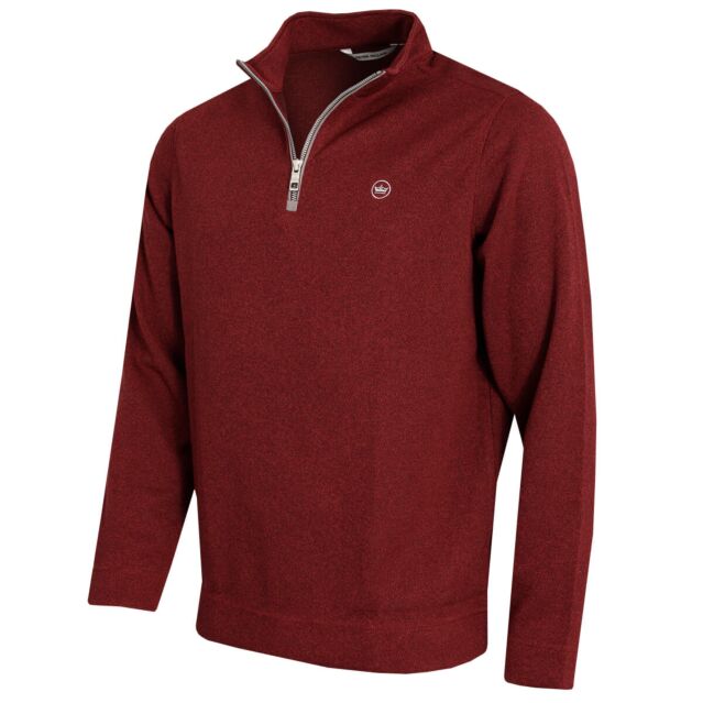 Peter Millar Mens Crown Fleece Quarter Zip Water Resistant Golf Sweater