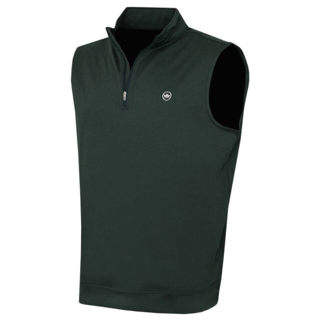 Peter Millar Mens Galway Melange Performance Quarter Zip Golf Sweater