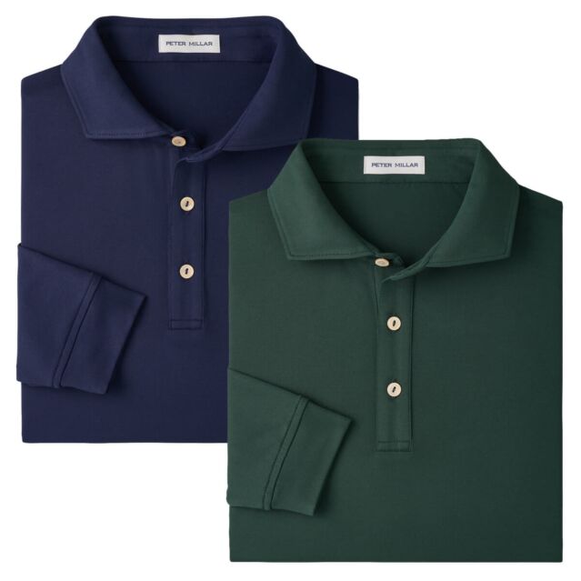 Peter Millar Mens Lyons Performance Jersey 4 Way Stretch Golf Polo Shirt