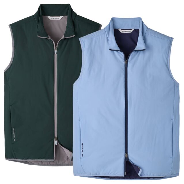 Peter Millar Mens Ridge Lightweight Breathable Warm Golf Vest Gilet