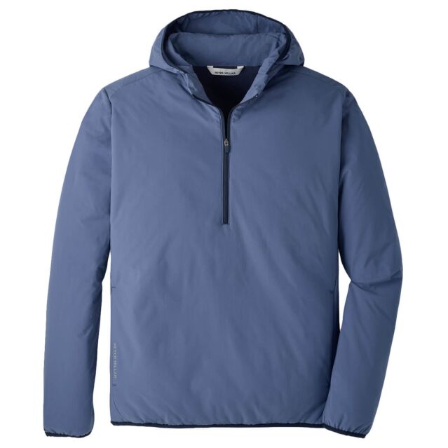 Peter Millar Mens Ridge Half Zip Water Resistant Lightweight Golf Hoody
