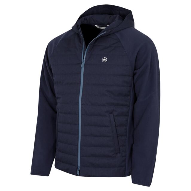 Peter Millar Mens Parks Hybrid Hoodie Weather Resistant Warm Golf Jacket